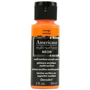 DecoArt, Americana Multi surface Acrylics Neon 2oz Orange DA556