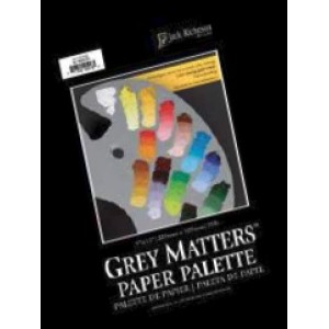 Jack Richeson, Palette de papier Grey Matters 12" x 16", 50 feuilles par bloc #100281