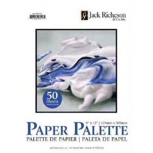 Jack Richeson, Palette Papier Jetable 12" x 18", bloc de 50 feuilles #101041